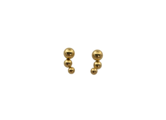 Pendientes Mini Triple Bolitas