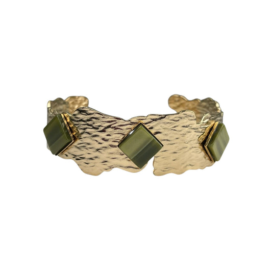 Brazalete Piedras Verde Oliva